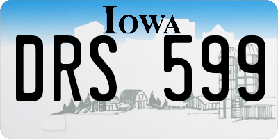 IA license plate DRS599