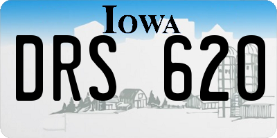 IA license plate DRS620