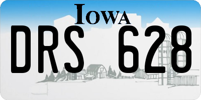 IA license plate DRS628