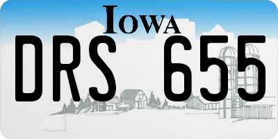 IA license plate DRS655