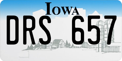 IA license plate DRS657