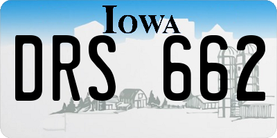 IA license plate DRS662