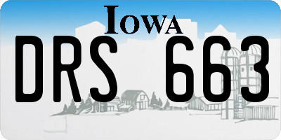 IA license plate DRS663