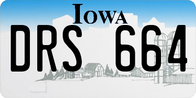 IA license plate DRS664