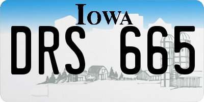 IA license plate DRS665