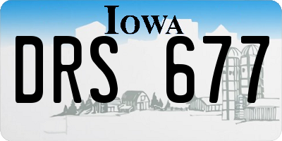 IA license plate DRS677