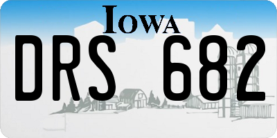 IA license plate DRS682