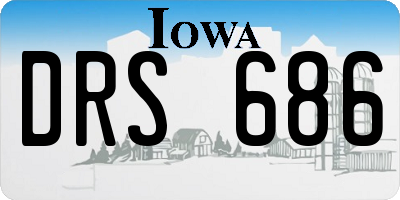 IA license plate DRS686