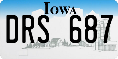 IA license plate DRS687