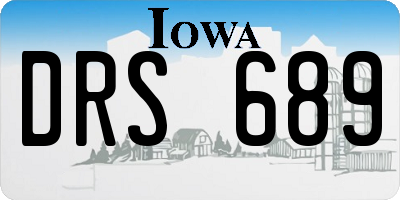 IA license plate DRS689