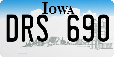 IA license plate DRS690