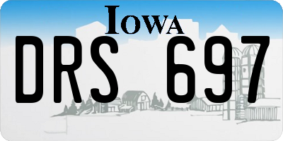 IA license plate DRS697