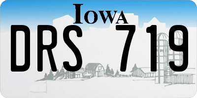 IA license plate DRS719