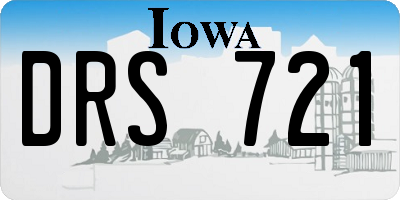 IA license plate DRS721