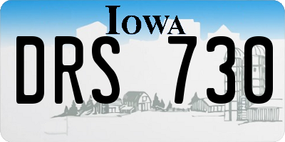 IA license plate DRS730