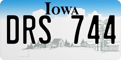 IA license plate DRS744