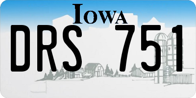 IA license plate DRS751