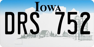 IA license plate DRS752