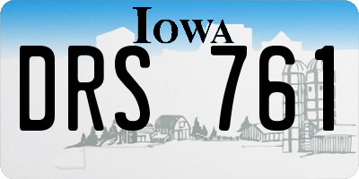 IA license plate DRS761