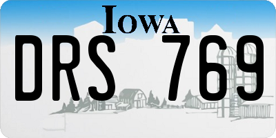 IA license plate DRS769
