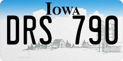 IA license plate DRS790