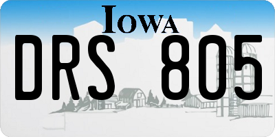 IA license plate DRS805