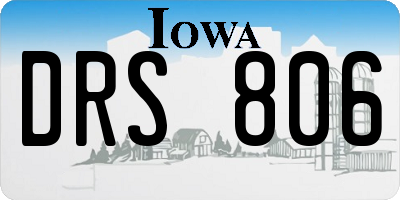 IA license plate DRS806