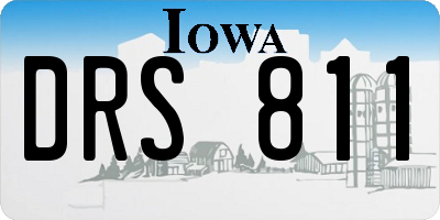IA license plate DRS811