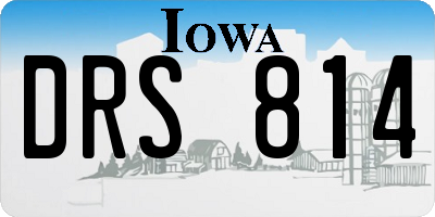 IA license plate DRS814