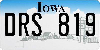 IA license plate DRS819