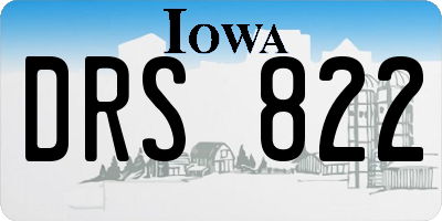 IA license plate DRS822