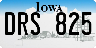 IA license plate DRS825