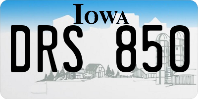 IA license plate DRS850