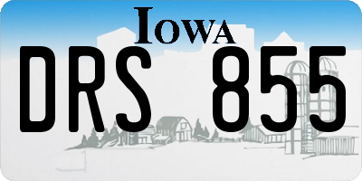 IA license plate DRS855