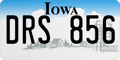 IA license plate DRS856