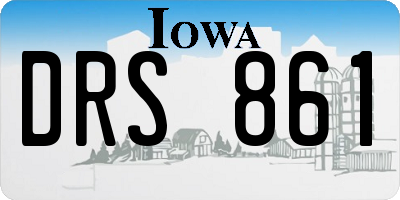 IA license plate DRS861