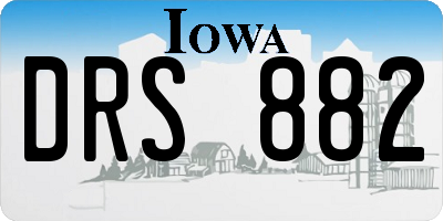 IA license plate DRS882