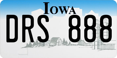 IA license plate DRS888