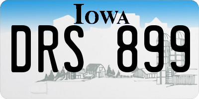 IA license plate DRS899