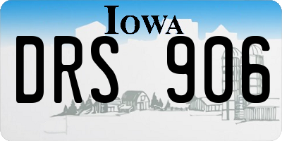 IA license plate DRS906
