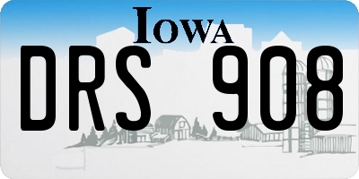 IA license plate DRS908