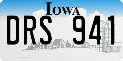 IA license plate DRS941