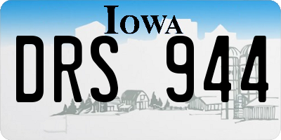 IA license plate DRS944