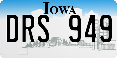 IA license plate DRS949