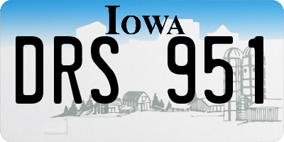 IA license plate DRS951