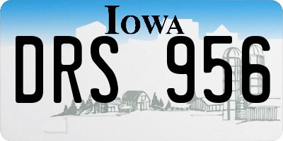 IA license plate DRS956