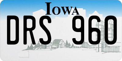 IA license plate DRS960