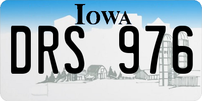 IA license plate DRS976