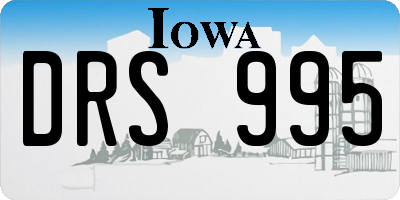 IA license plate DRS995