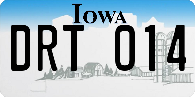 IA license plate DRT014